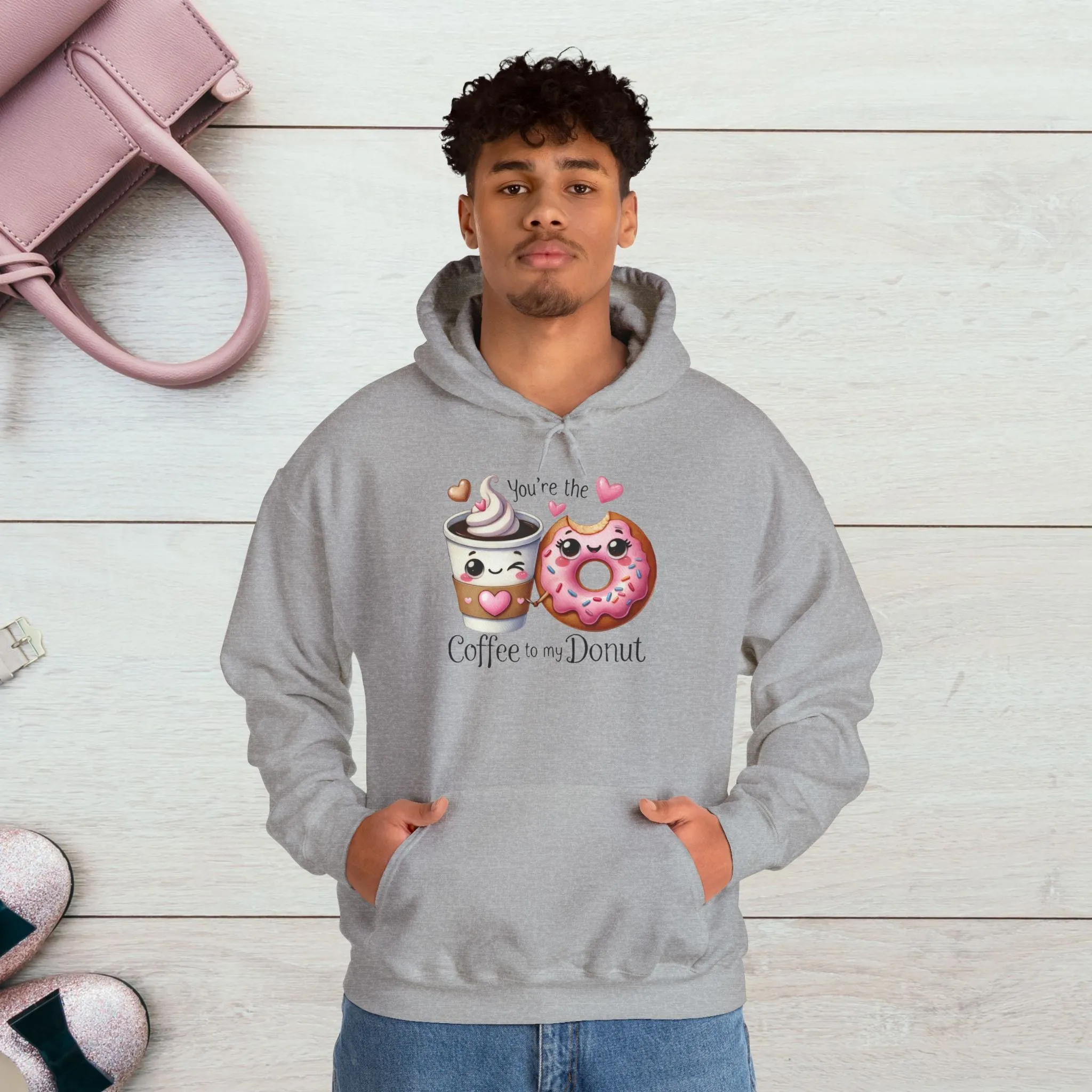 Cute Coffee & Donut Hoodie - You're the Coffee to My Donut Sweatshirt