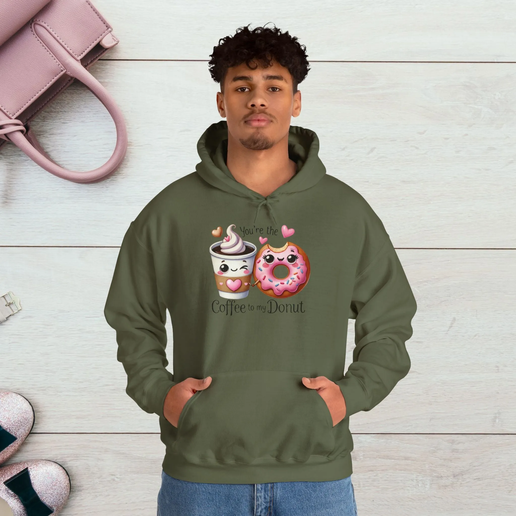 Cute Coffee & Donut Hoodie - You're the Coffee to My Donut Sweatshirt