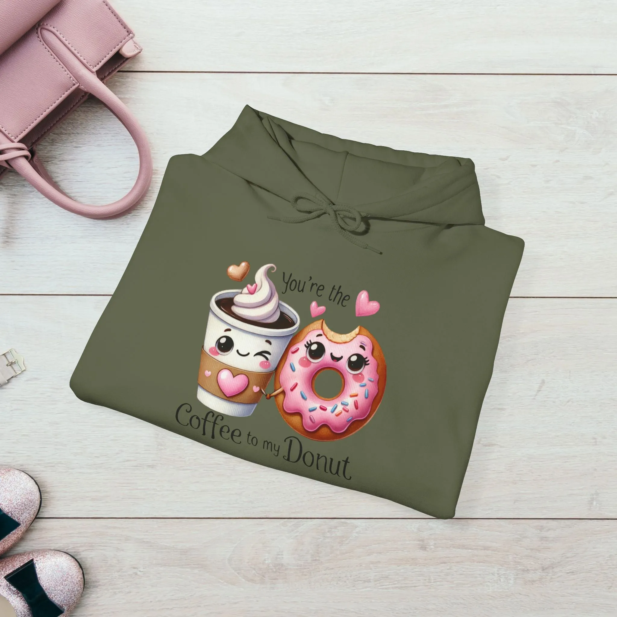 Cute Coffee & Donut Hoodie - You're the Coffee to My Donut Sweatshirt