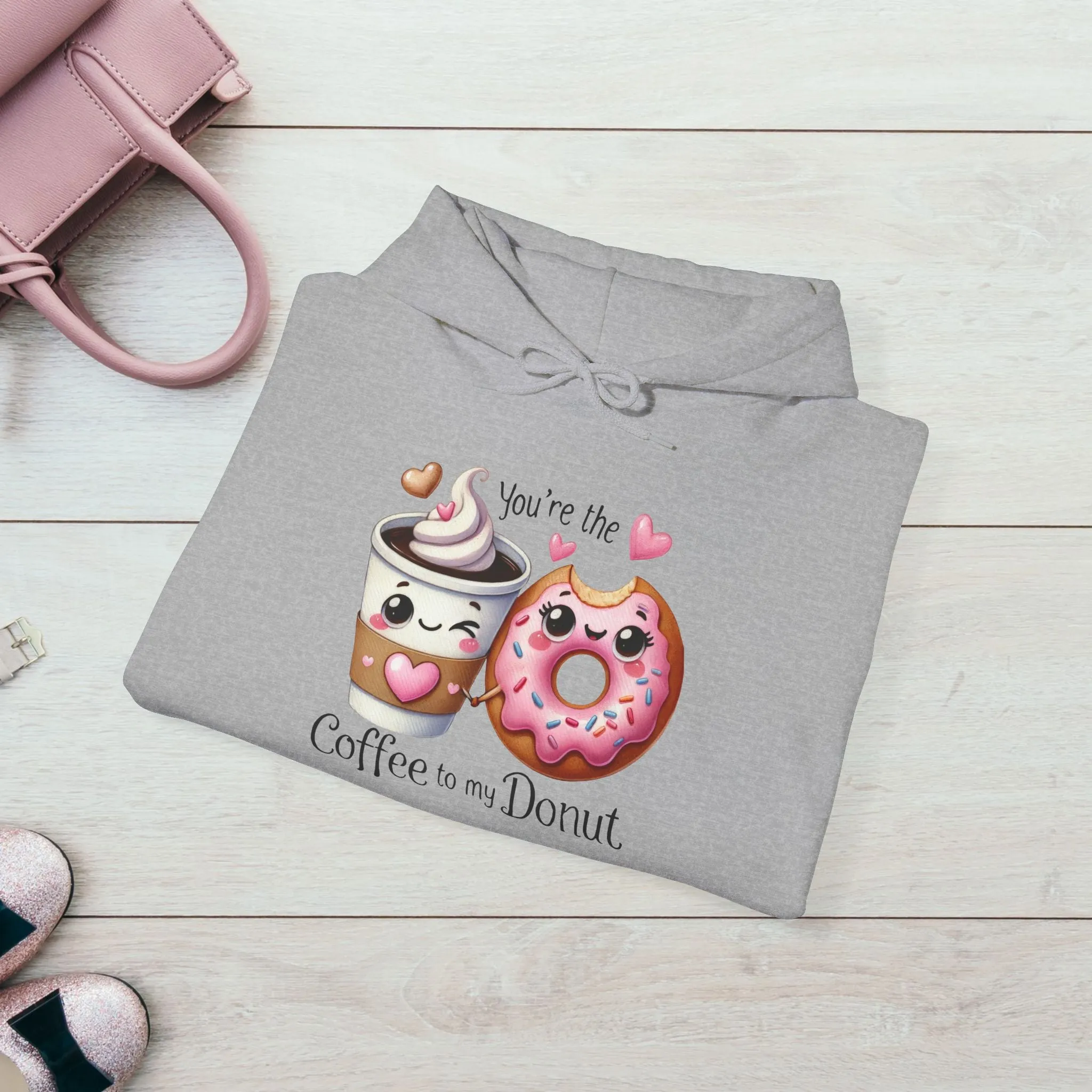 Cute Coffee & Donut Hoodie - You're the Coffee to My Donut Sweatshirt
