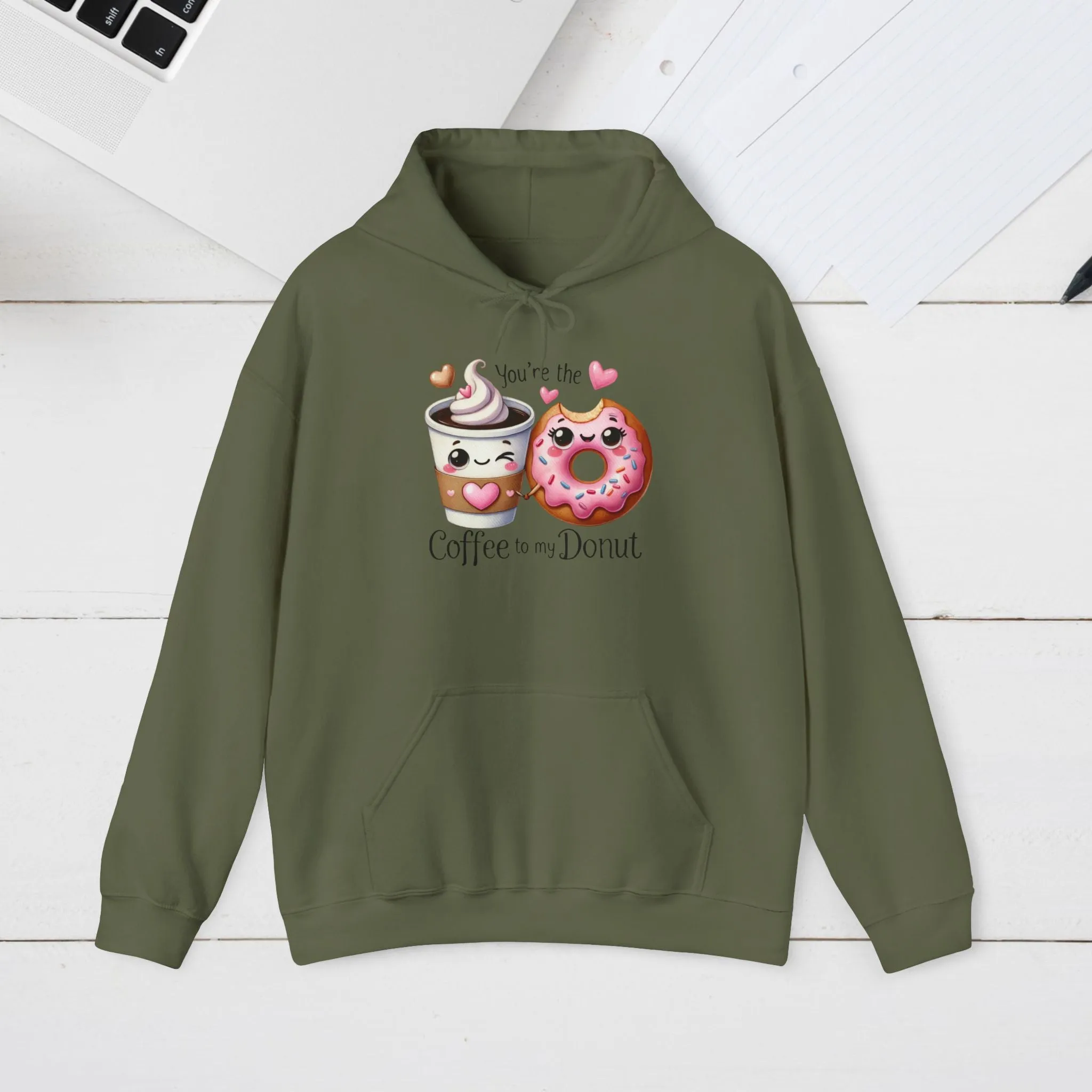 Cute Coffee & Donut Hoodie - You're the Coffee to My Donut Sweatshirt