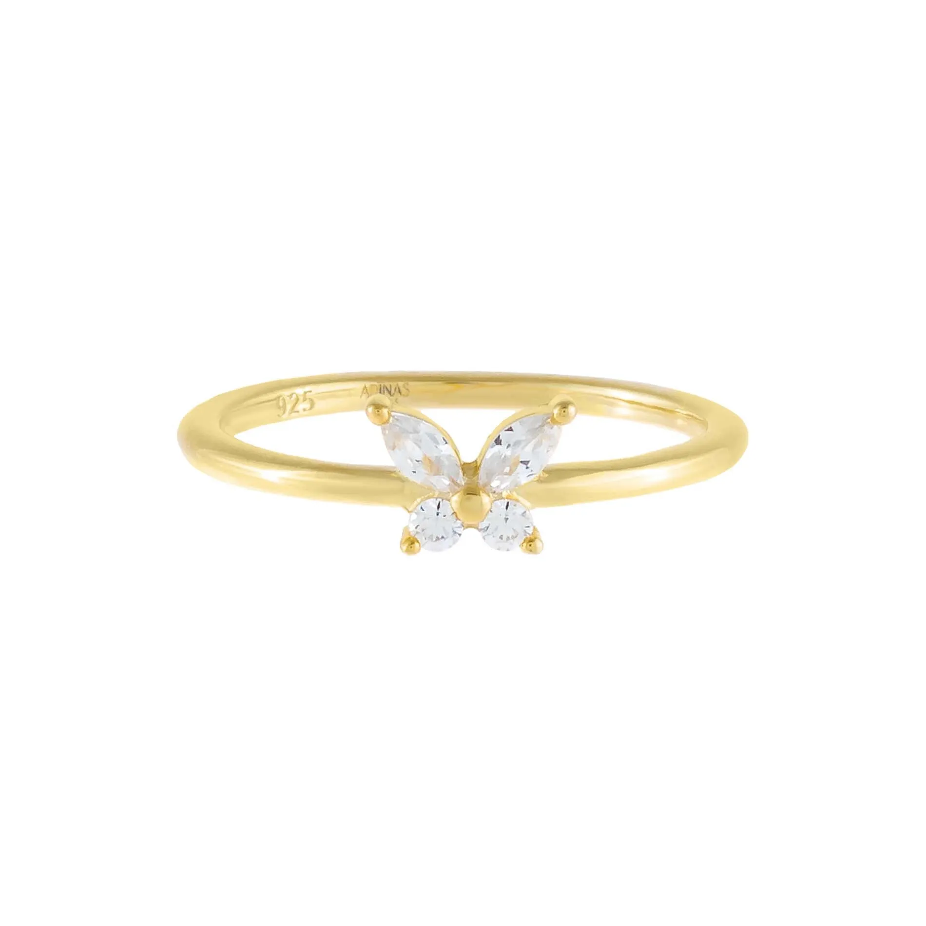 CZ Crystal Butterfly Ring
