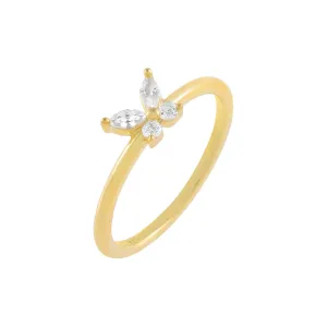 CZ Crystal Butterfly Ring