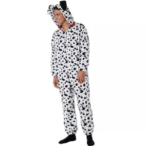 Dalmatian Fleece Jumpsuit Adult Costume