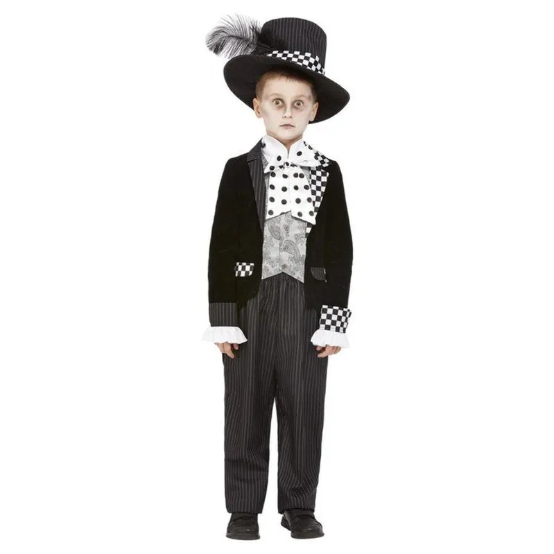 Dark Mad Hatter Costume, Black & White