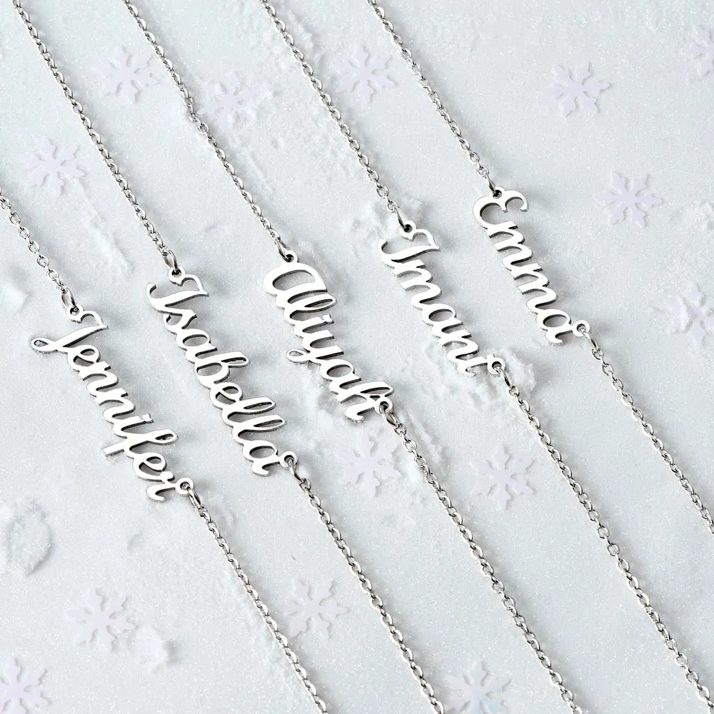 Daughter Name Necklace, From Mom-Learn from everything