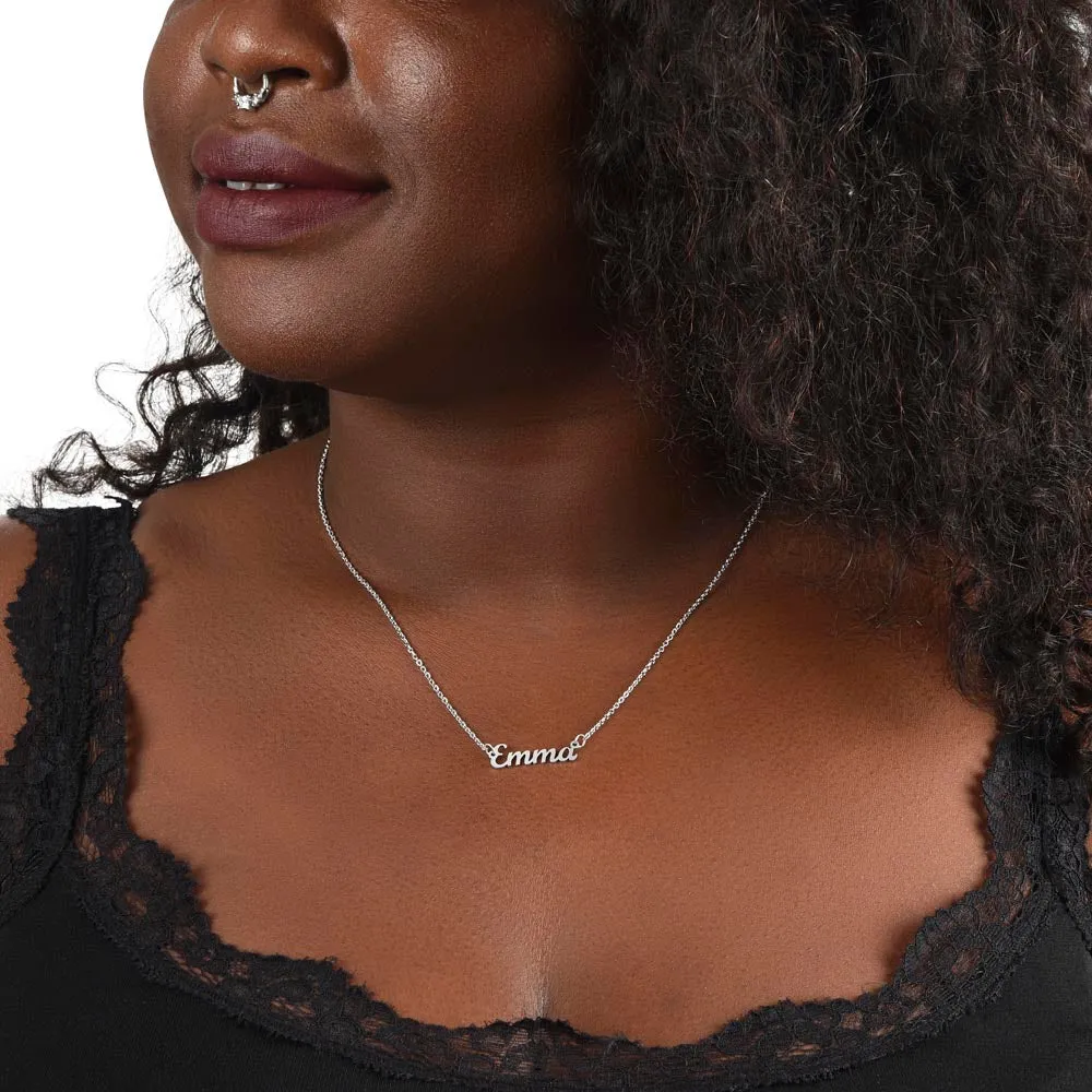 Daughter Name Necklace, From Mom-Learn from everything