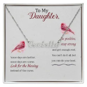 Daughter Name Necklace-Look for the blessing