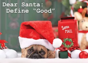 Dear Santa: Define "Good" ...asking for a friend Merry Christmas Card