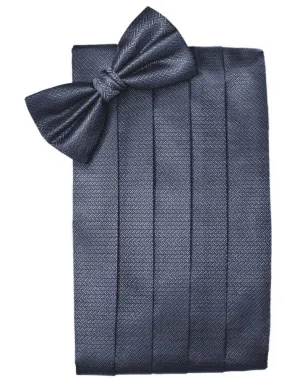 Desert Blue Herringbone Kids Cummerbund
