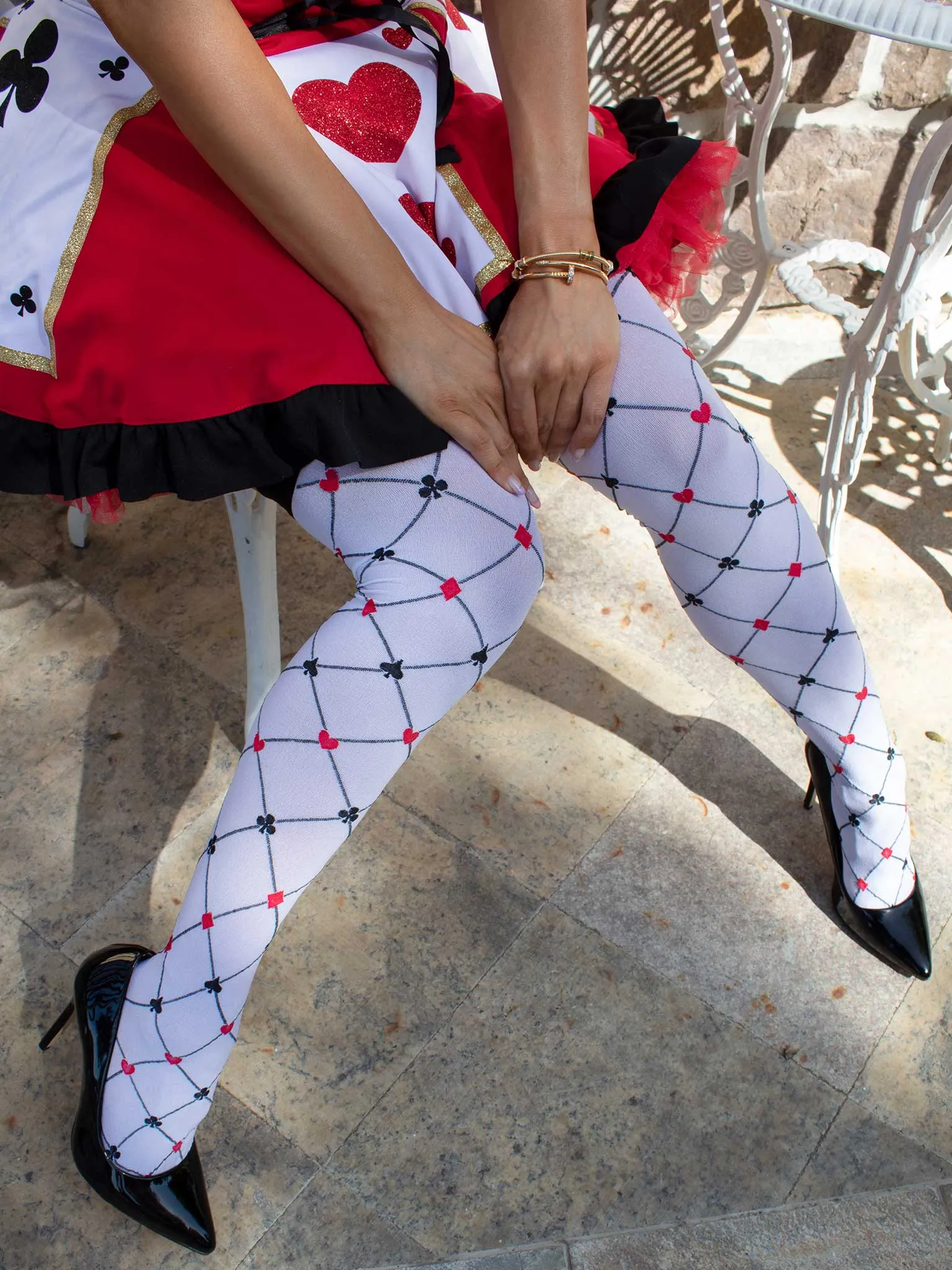 Diamond Card Suit Thigh Highs