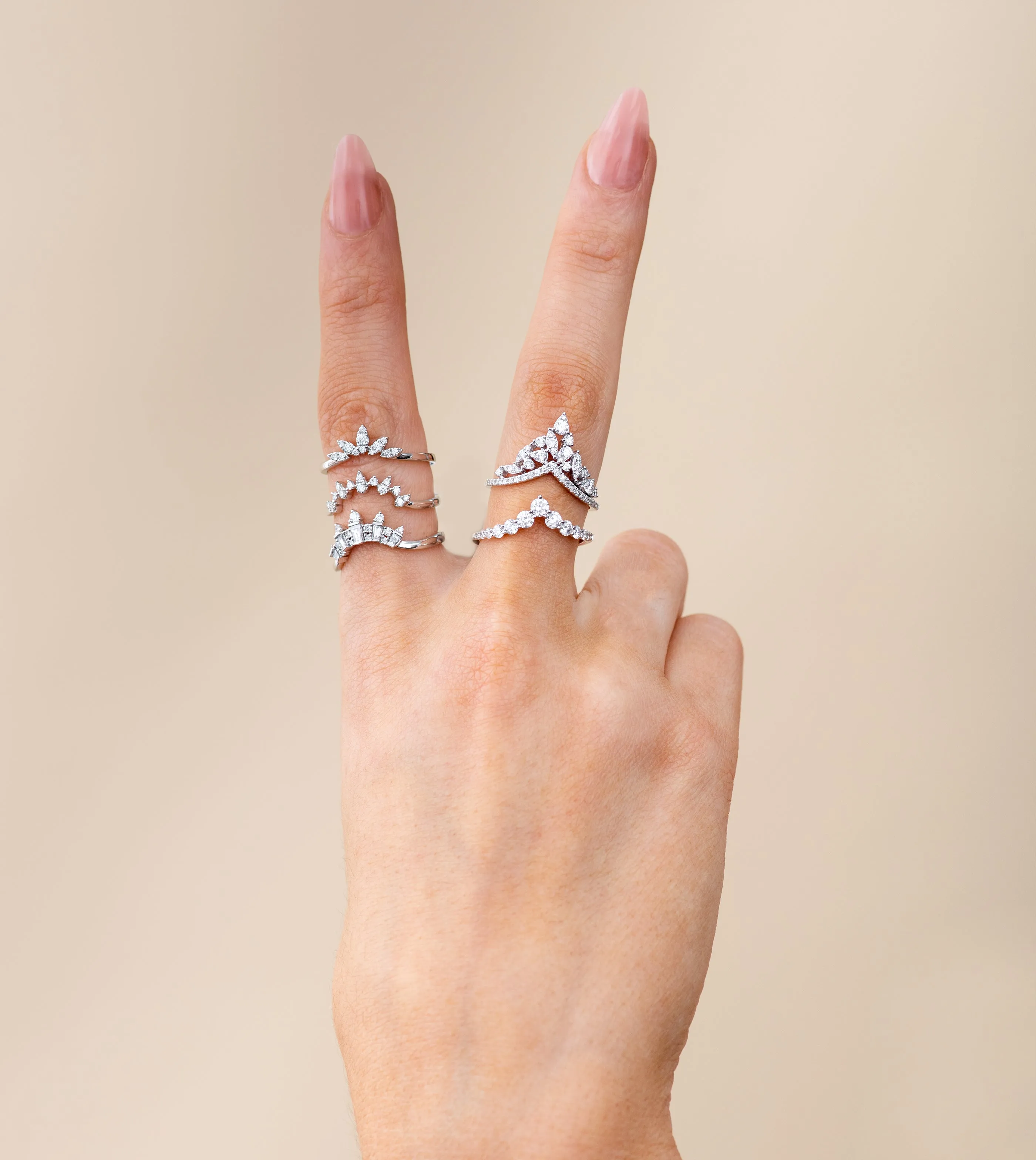 Diamond Queen Chevron Ring