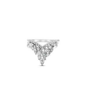 Diamond Queen Chevron Ring