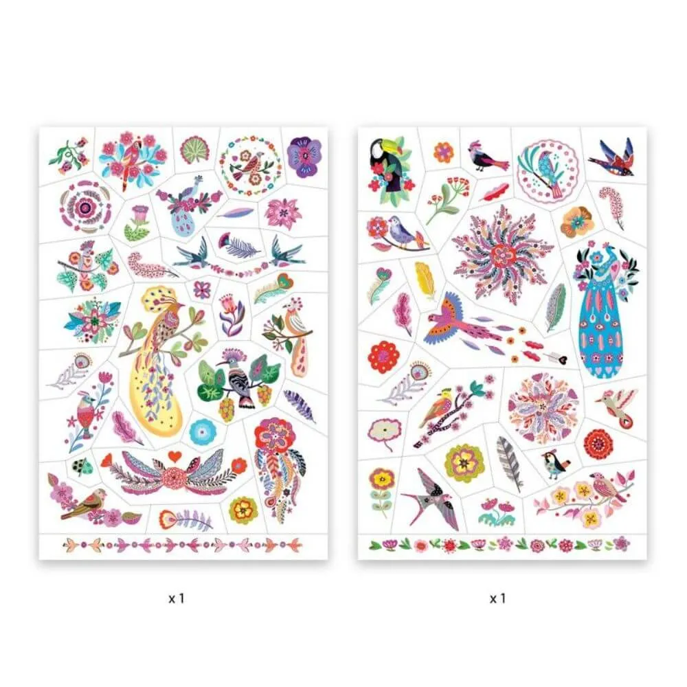 Djeco Bright Birds Tattoos