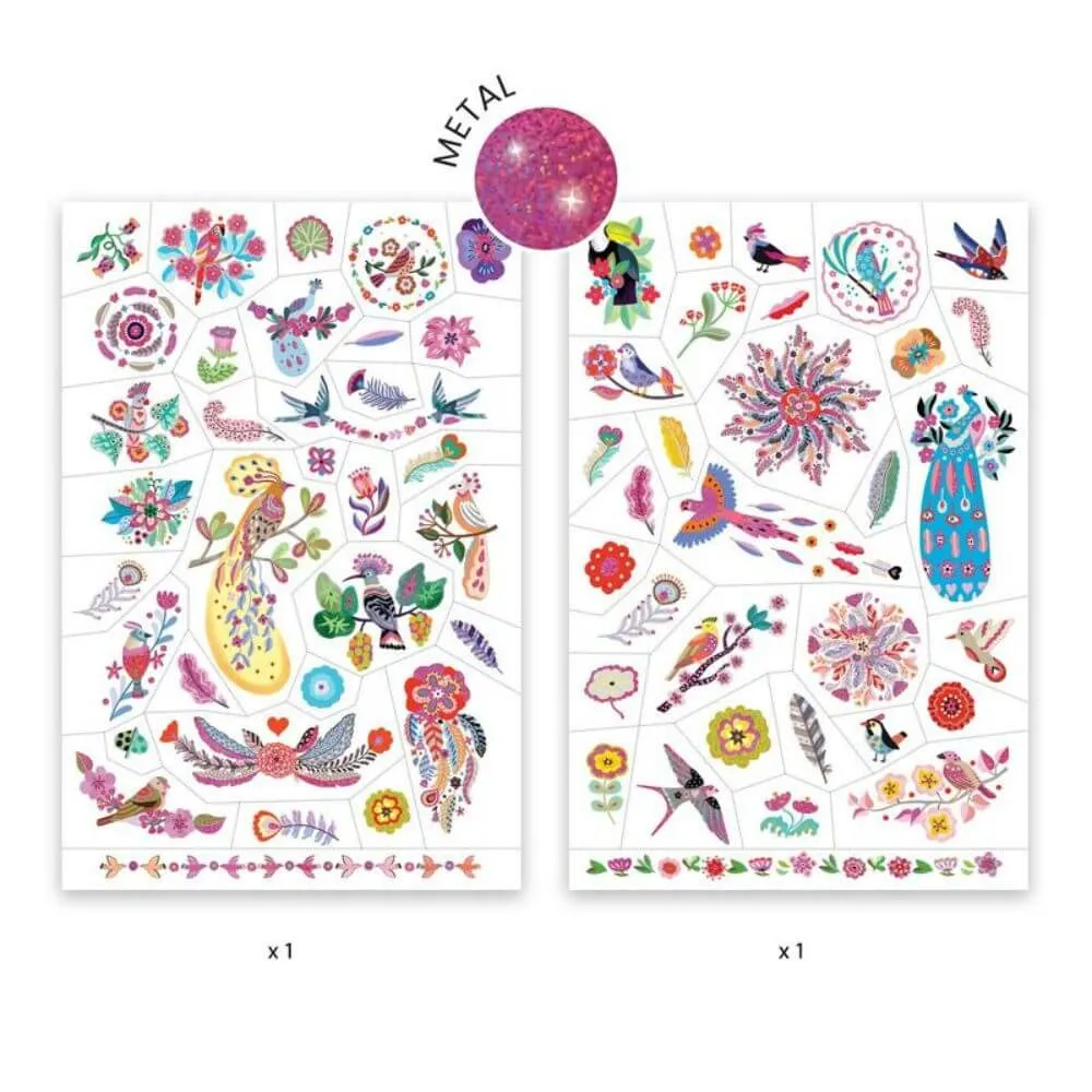 Djeco Bright Birds Tattoos