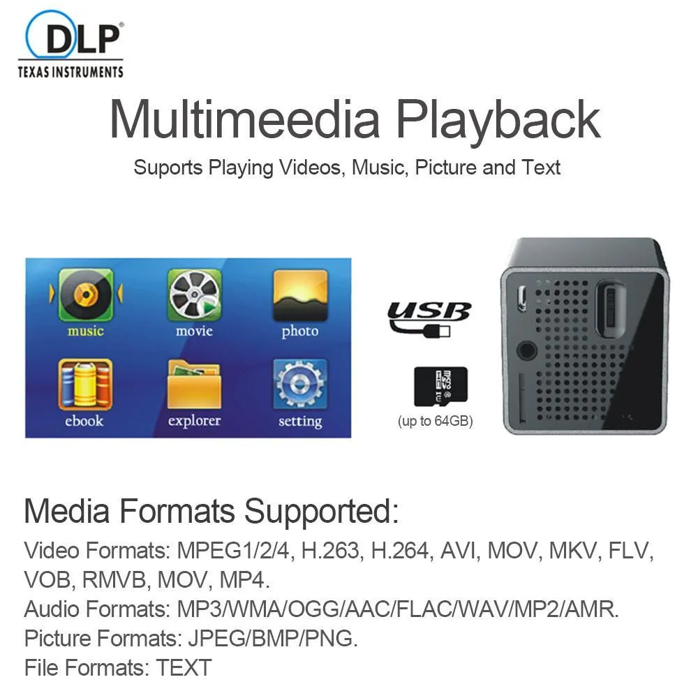 DLP POCKET SMART PROJECTOR   WIFI