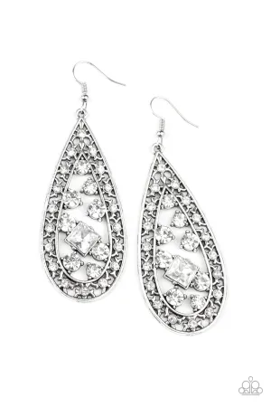 Drop-Dead Dazzle White Earring