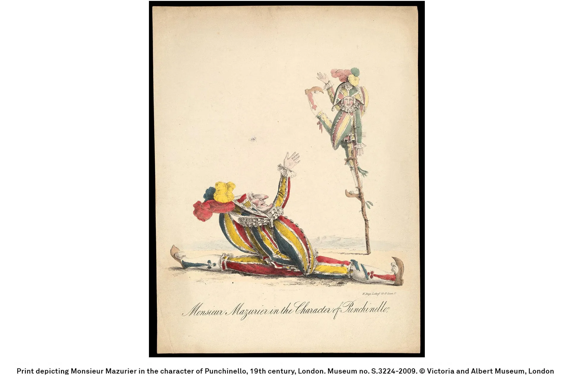 Early 19th Century 'Punch' Enamel Stick Pin