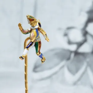 Early 19th Century 'Punch' Enamel Stick Pin