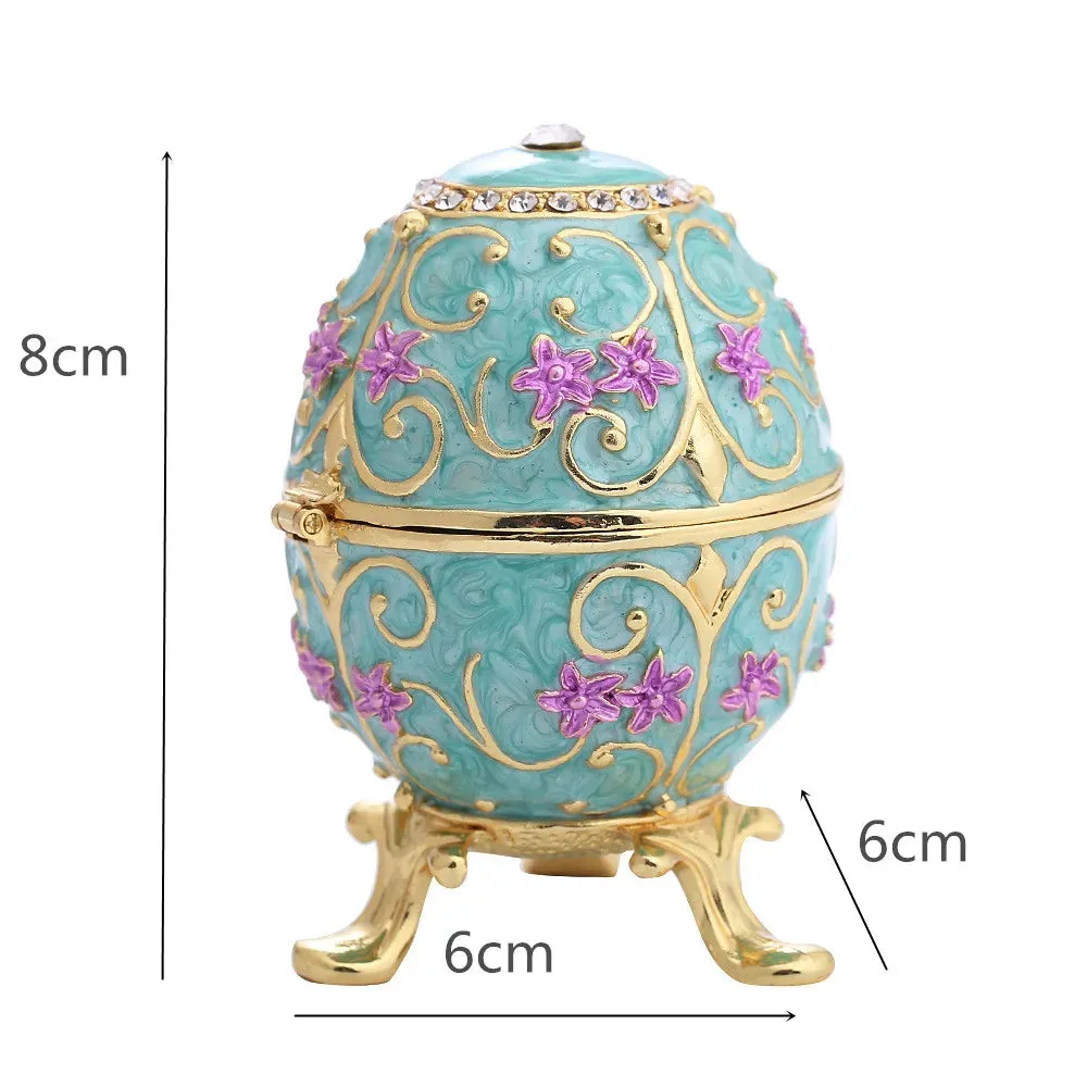 Easter Egg Metal Home Decor Cathilic Enamel Ishtar Church Utensils Christmas Gift Jewely Organizer