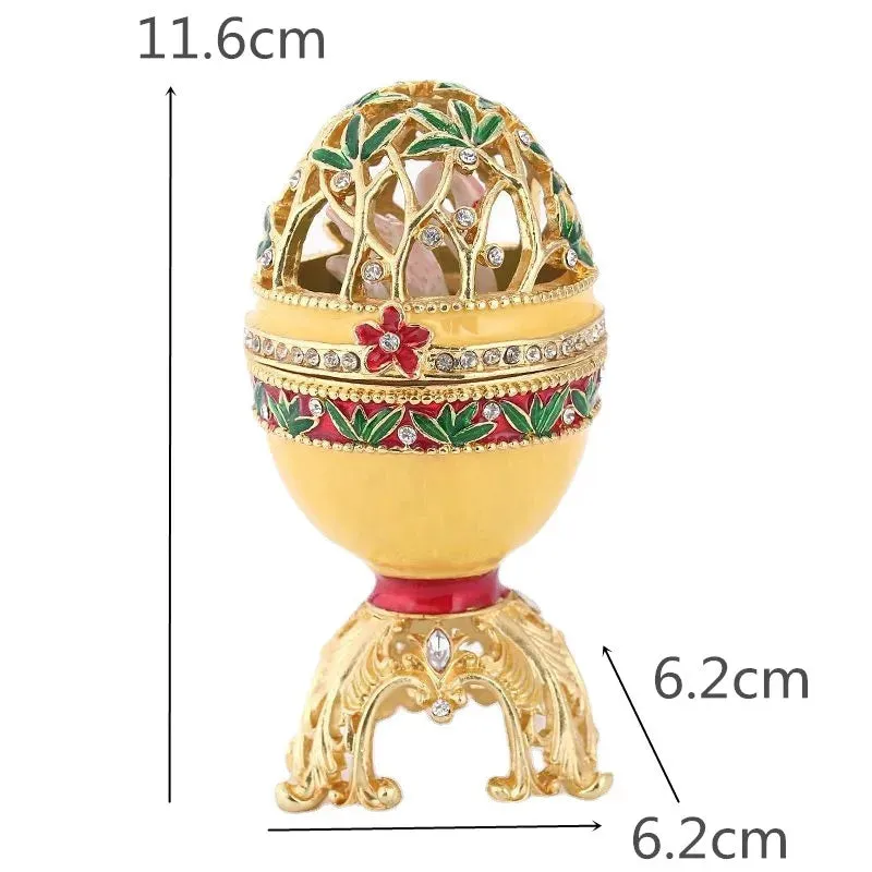Easter Egg Metal Home Decor Cathilic Enamel Ishtar Church Utensils Christmas Gift Jewely Organizer