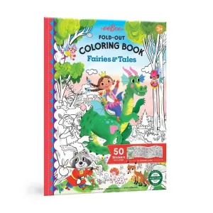 EeBoo Fold Out Colouring Book – Fairies & Tales
