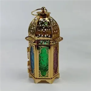 EID Decor Home Decoration Ramadan Lanterns Metal Candle Holder Moroccan Style Religious Holiday Gift