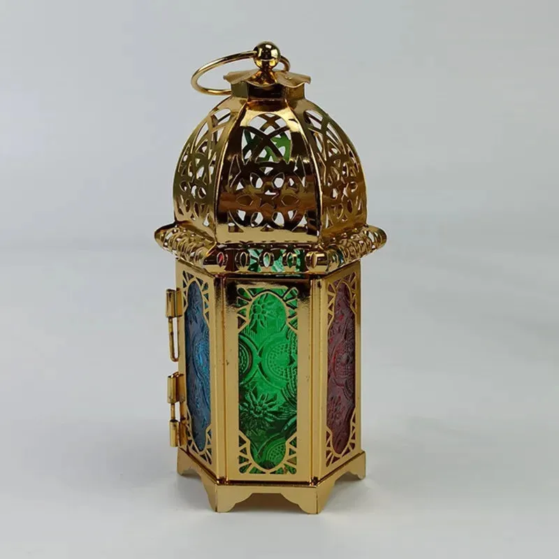 EID Decor Home Decoration Ramadan Lanterns Metal Candle Holder Moroccan Style Religious Holiday Gift