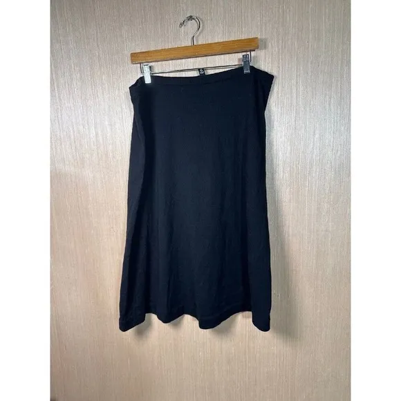 Eileen Fisher wool blend midi pencil skirt