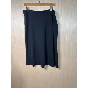 Eileen Fisher wool blend midi pencil skirt