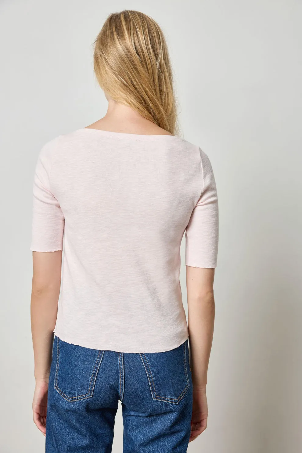 Elbow Sleeve Boatneck tee PA2907