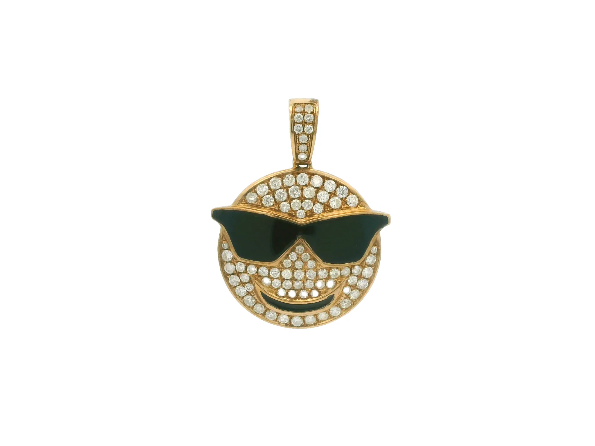 Emoji Pendant with Diamonds