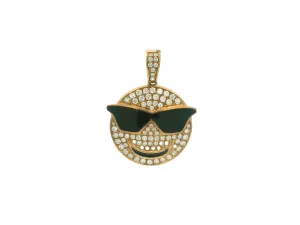 Emoji Pendant with Diamonds