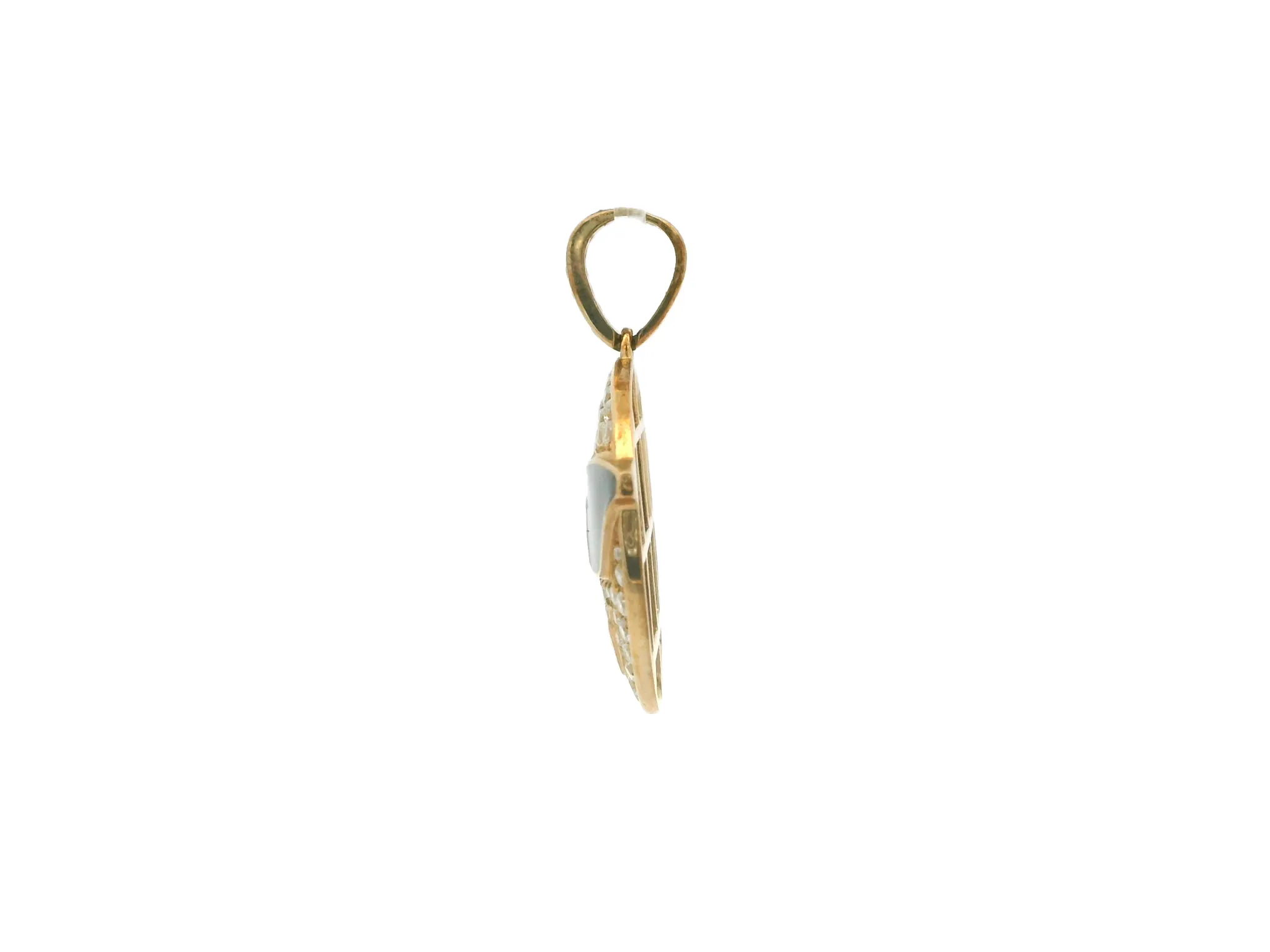 Emoji Pendant with Diamonds