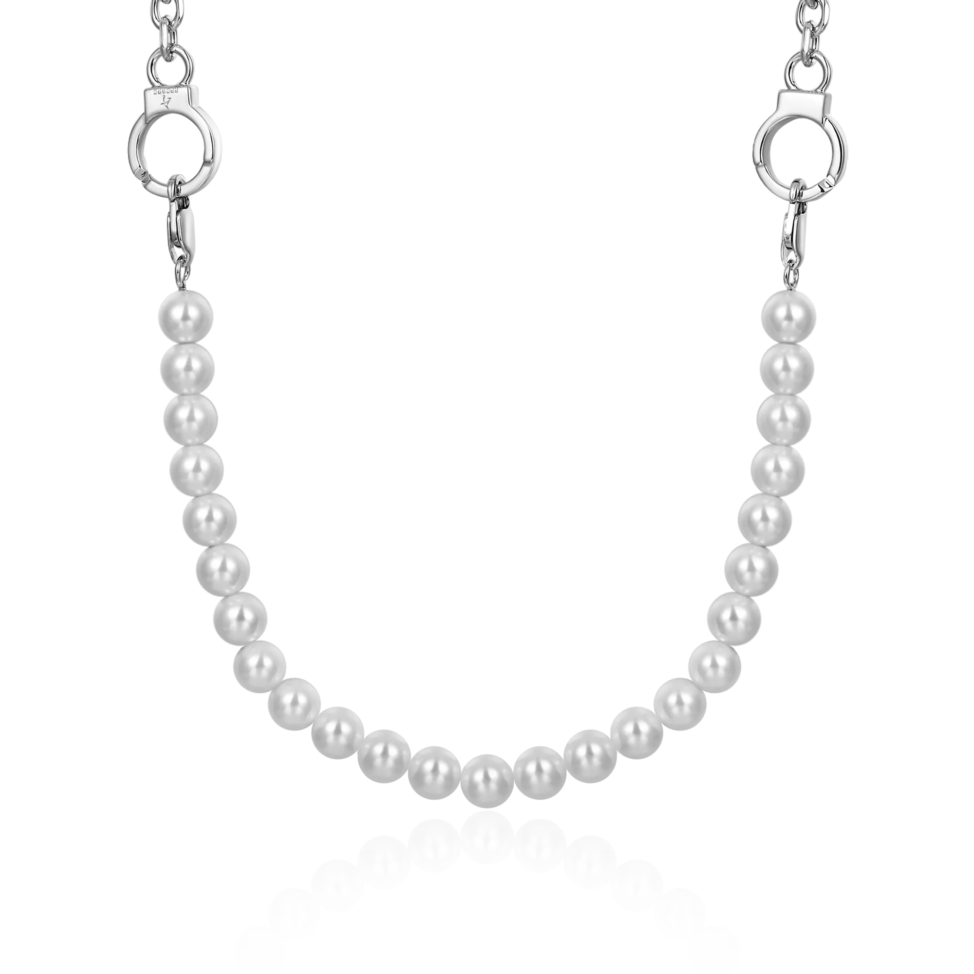 ESSENTIALS Handcuffs Pearl Panel Detachable Necklace