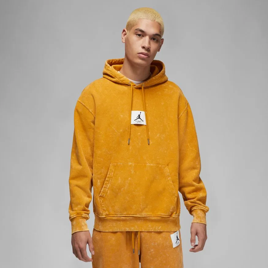 ESSENTIALS WASHED FLEECE HOODIE "CHUTNEY"