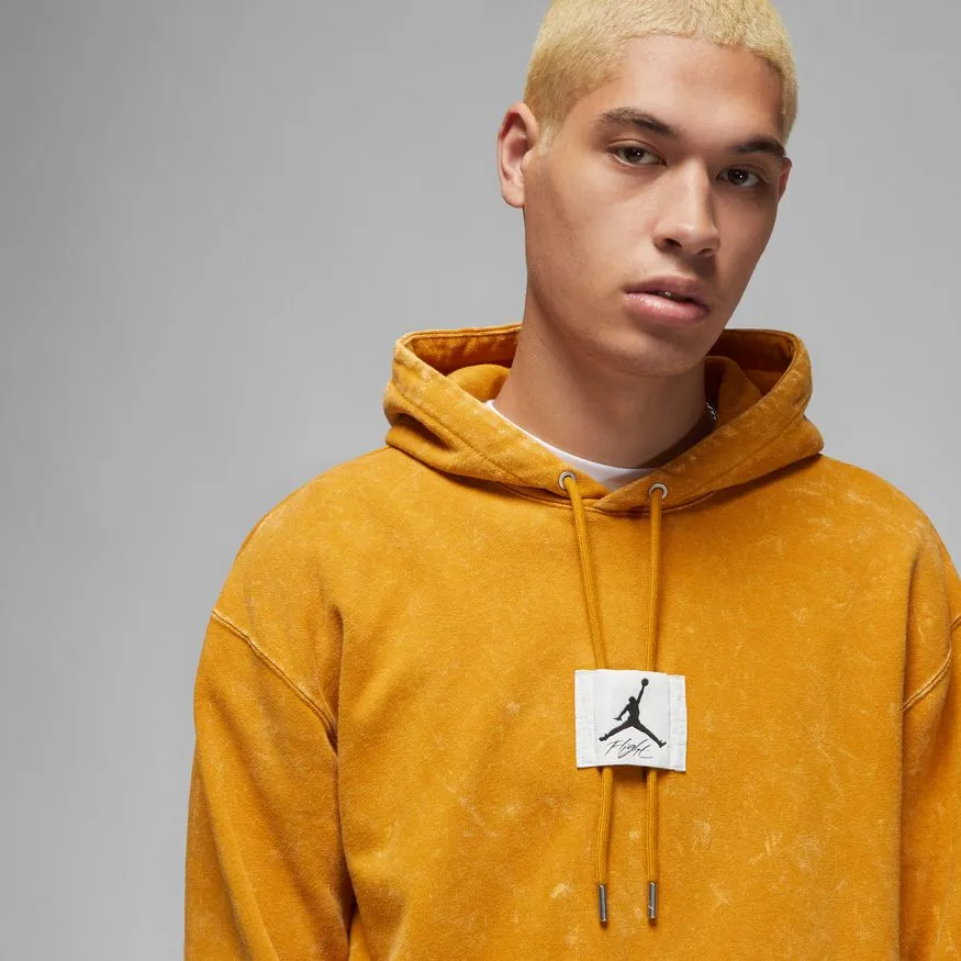 ESSENTIALS WASHED FLEECE HOODIE "CHUTNEY"