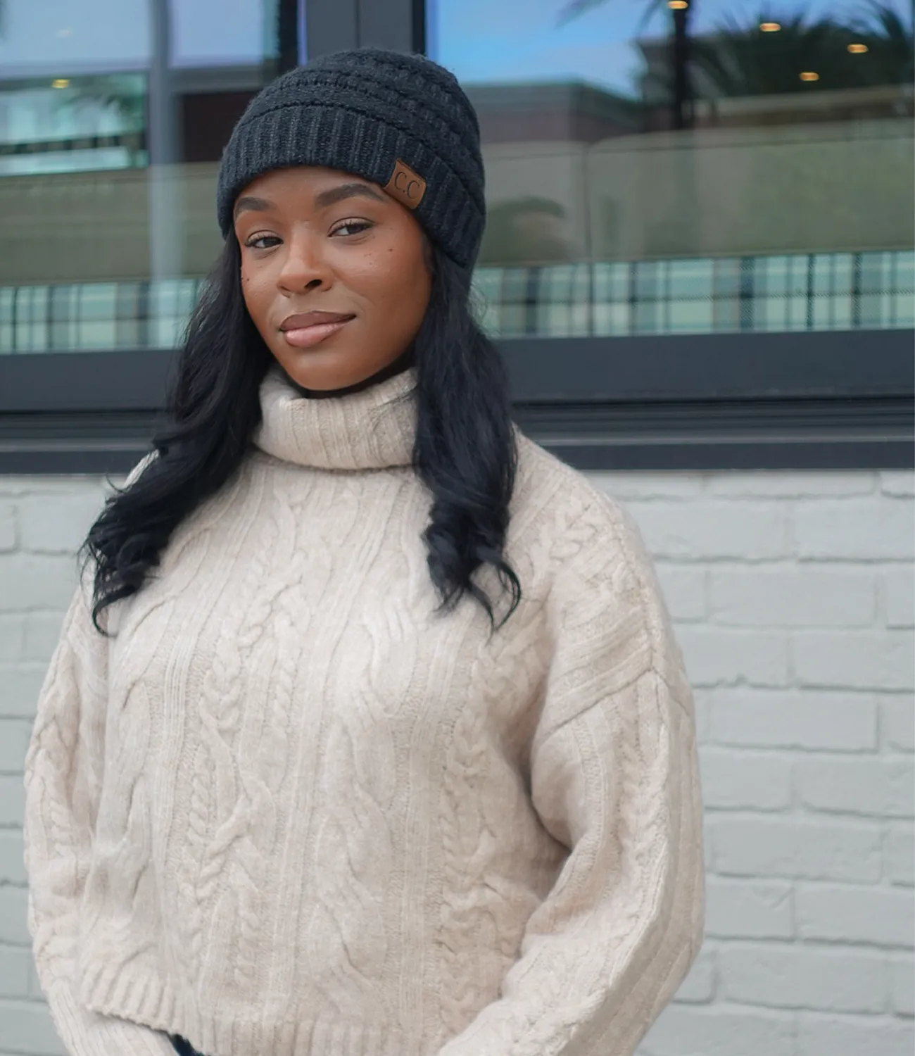 Everyday Knitted Beanie(Charcoal Grey)