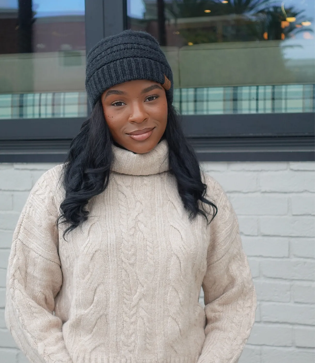 Everyday Knitted Beanie(Charcoal Grey)