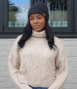 Everyday Knitted Beanie(Charcoal Grey)