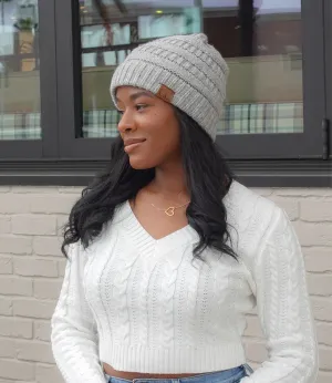 Everyday Knitted Beanie(Grey)