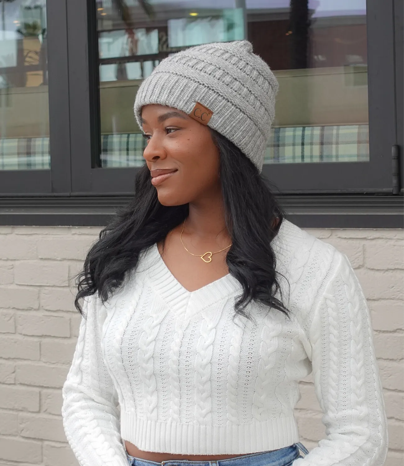 Everyday Knitted Beanie(Grey)