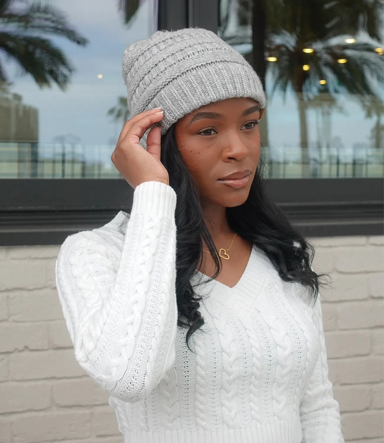 Everyday Knitted Beanie(Grey)