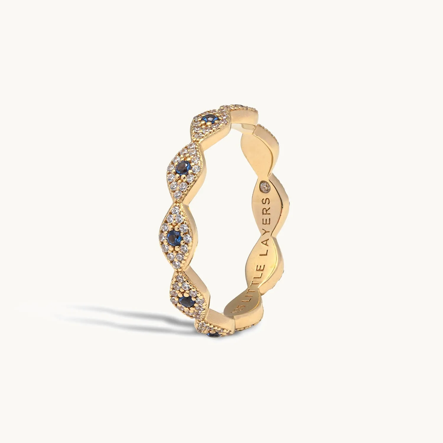 Evil Eye All Around Ring- Gold