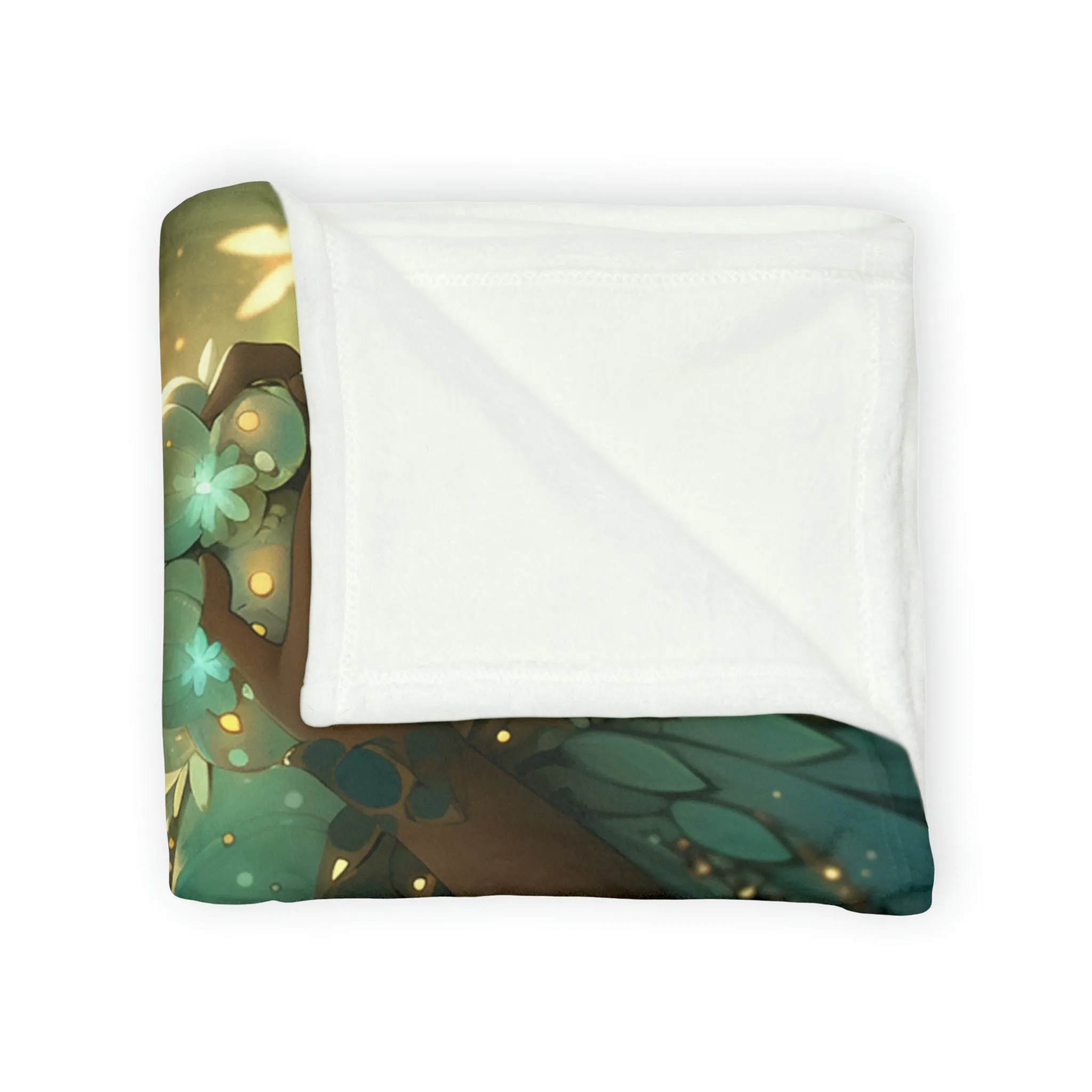 Fae land Companion Green Dew  Polyester BlanketSoft Polyester Blanket