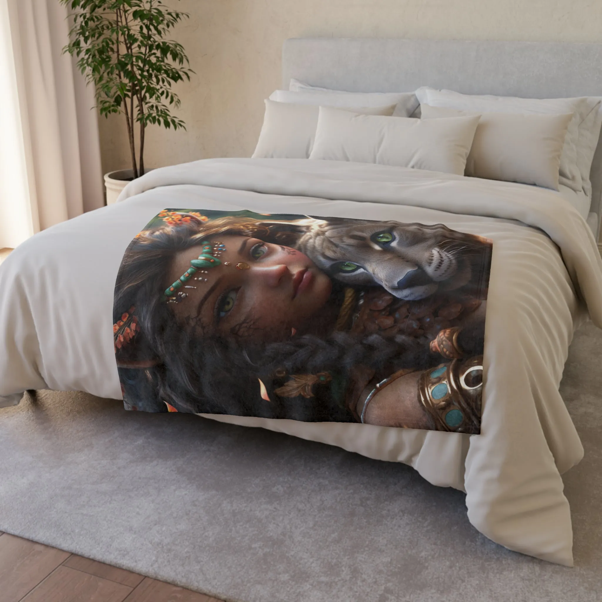 Fae land Companion  Soft Polyester Blanket