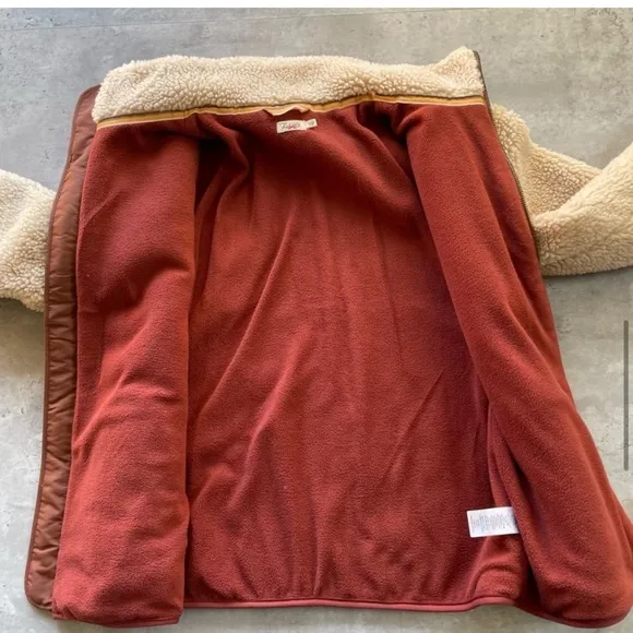 Faherty Ashbury Sherpa Pile Fleece Jacket, Size Small