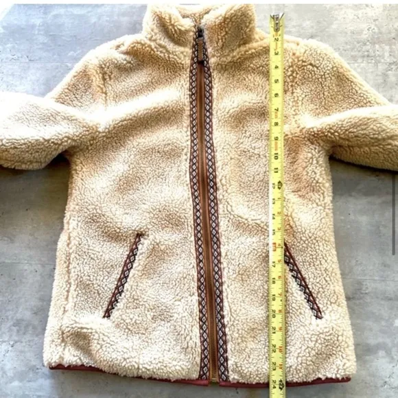 Faherty Ashbury Sherpa Pile Fleece Jacket, Size Small