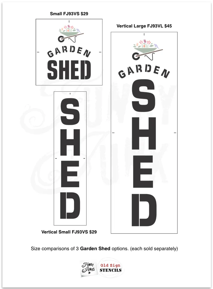 FJ093 Garden Shed - 3 variations