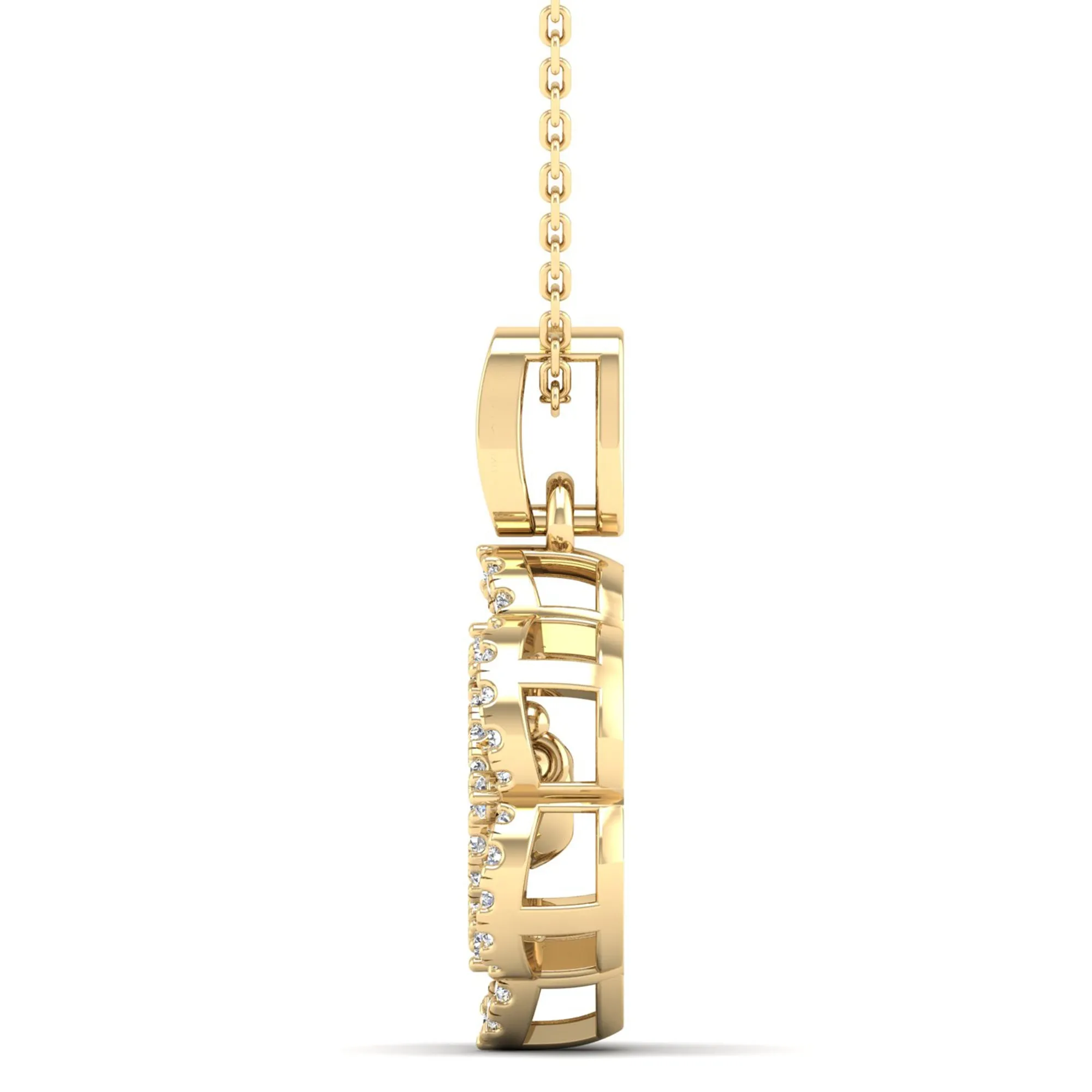 Floral Infinity Dancing Diamond Pendant